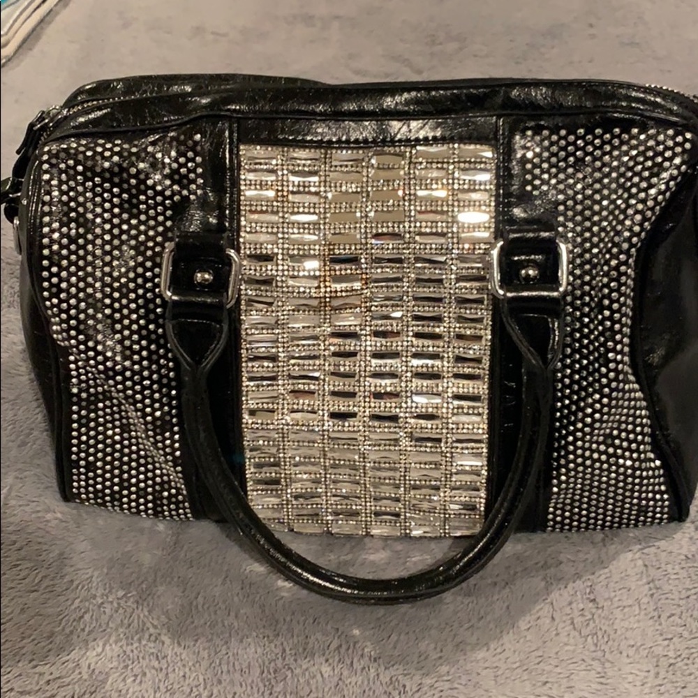 rhinestone  functional purse, missing a few stones
